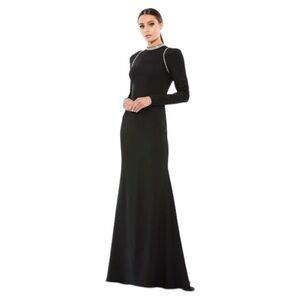 NWOT MAC DUGGAL RAGLAN LONG SLEEVE HIGH NECK GOWN